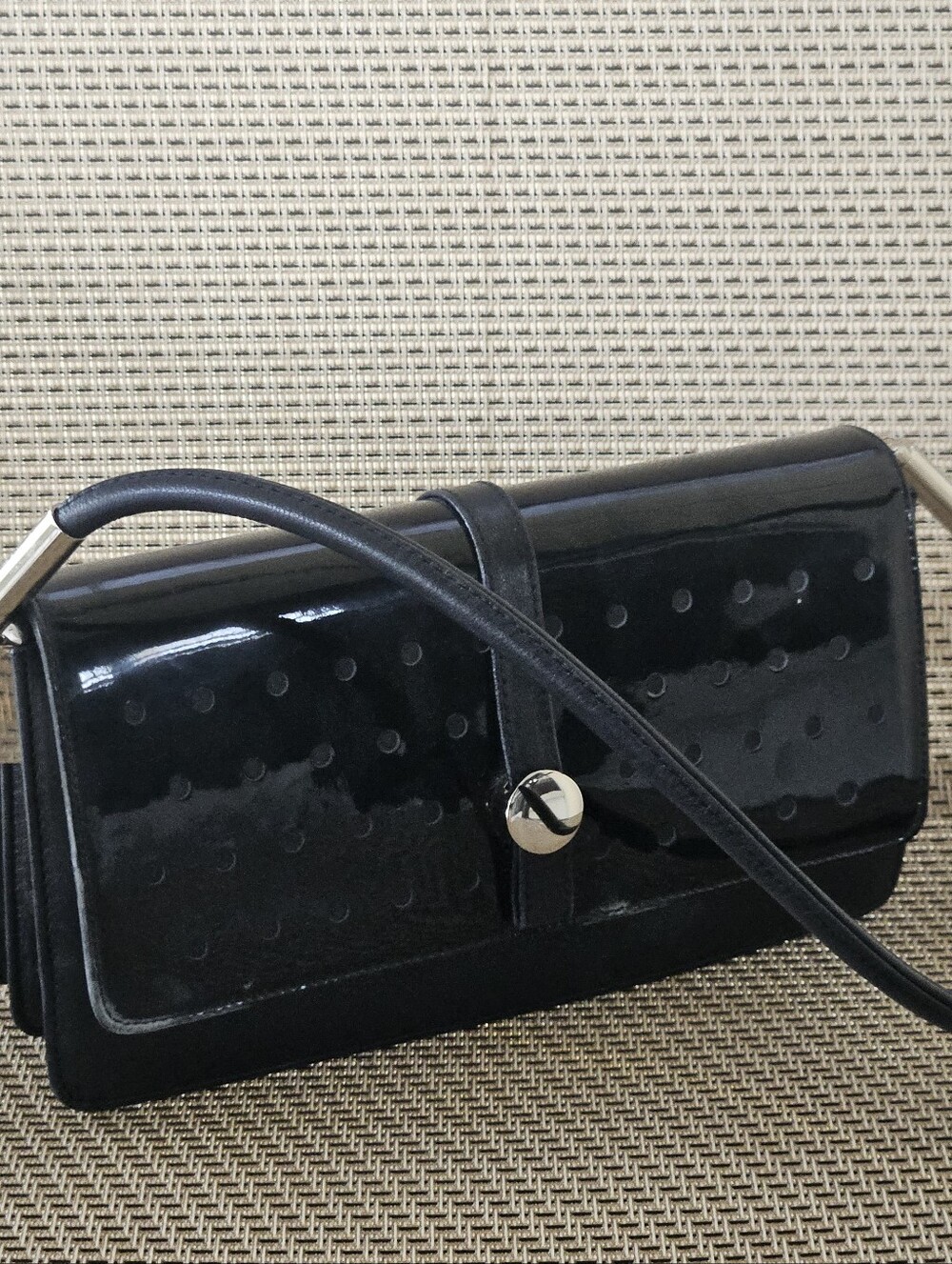 STEWART WEITZMAN HANDBAG, VINTAGE STEWART WEITZMAN  BLACK PURSE